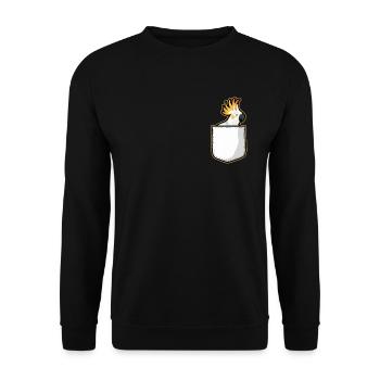 Kakadu Taschenpapagei Vogel - Unisex Pullover - Schwarz - Vorne - Alina (178cm) & Michal (187cm)