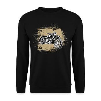 Mofa moped team Ural Ostalgie GDR mofa DDR mope - Unisex Sweatshirt - black - Front - Alina (178cm) & Michal (187cm)