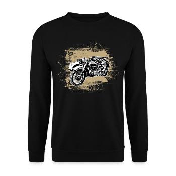 Mofa Moped Moped Spann Ural Ostalgie RDA mofa DDR Mope - Sweat-shirt Unisexe - noir - Devant - Alina (178cm) & Michal (187cm)