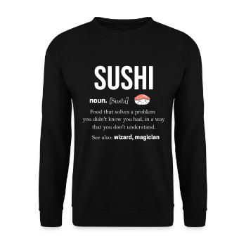sushi - Unisex Sweatshirt - black - Front - Alina (178cm) & Michal (187cm)