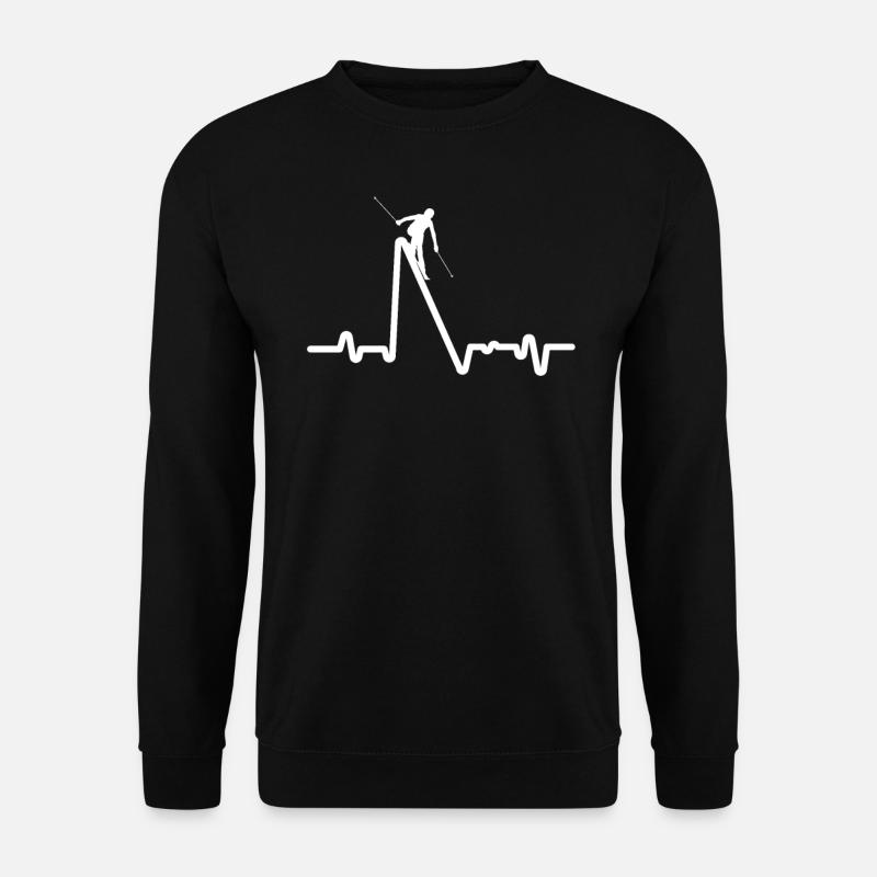 Skiers Downhill Mountain Ski - Unisex Sweatshirt - black