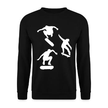 Skatepark Skateboard Skater Skaten Skateboarder - Unisex Pullover - Schwarz - Vorne - Alina (178cm) & Michal (187cm)