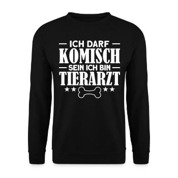 Tiermedizin Vet Tierarzt Geschenk - Unisex Pullover - Schwarz - Vorne - Alina (178cm) & Michal (187cm)
