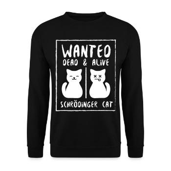 Schrödinger's Cat Nerd Geek Physicist Science - Unisex Sweatshirt - black - Front - Alina (178cm) & Michal (187cm)