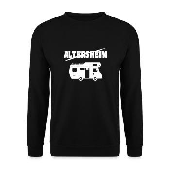 Camping statt Altersheim - Unisex Pullover - Schwarz - Vorne - Alina (178cm) & Michal (187cm)