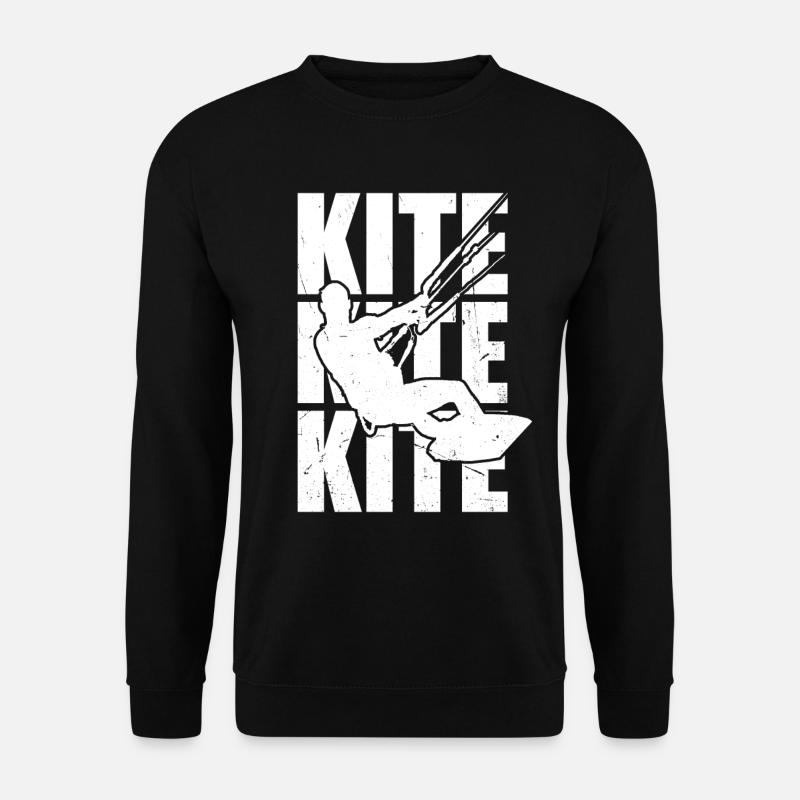 Kitesurf Surfboard Kitesurfing Surfer Kitesurfer - Unisex Sweatshirt - black