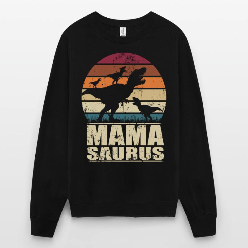 Mamasaurus Rex Dinosaurier Mutter Dino Drillinge Unisex Pullover