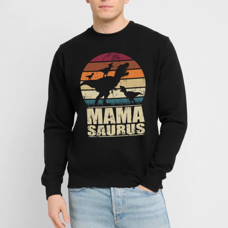 Mamasaurus Rex Dinosaurier Mutter Dino Drillinge Unisex Pullover