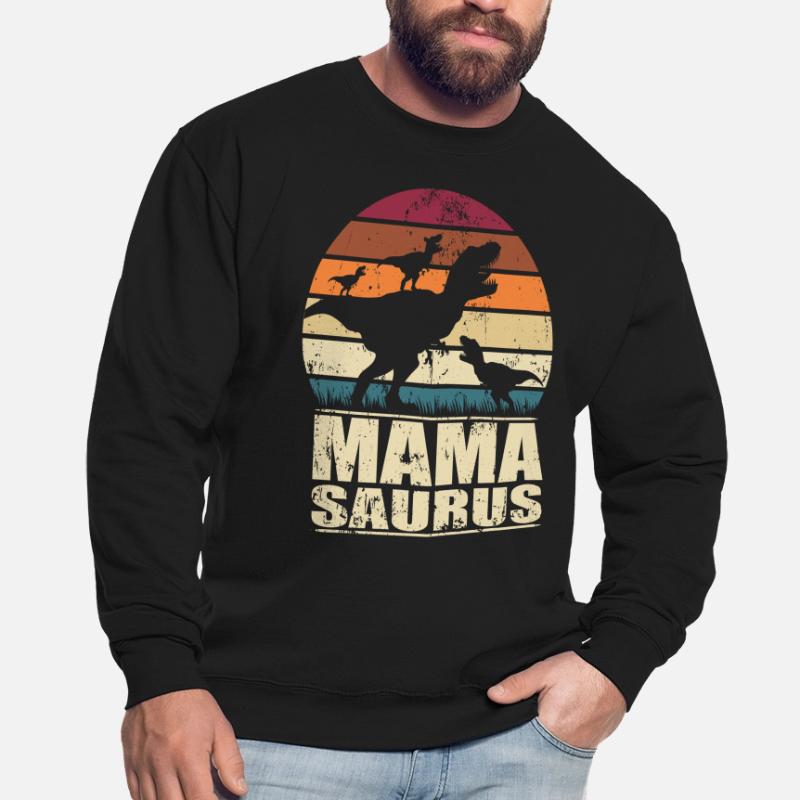 Mamasaurus Rex Dinosaurier Mutter Dino Drillinge Unisex Pullover