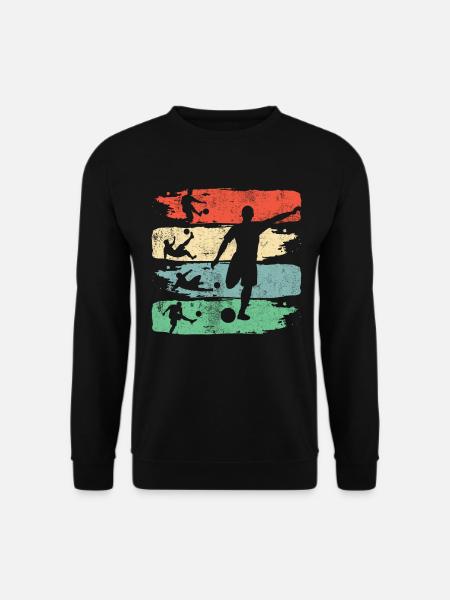 Fußball Fußballer Fussball Retro - Unisex Pullover - Schwarz