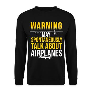 May Spontaneously Talk About Airplanes Aircraft Pi - Sweat-shirt Unisexe - noir - Devant - Alina (178cm) & Michal (187cm)