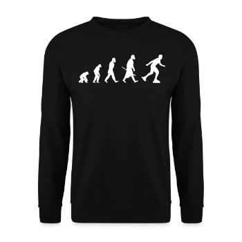 Evolution of roller blade - Unisex Pullover - Schwarz - Vorne - Alina (178cm) & Michal (187cm)