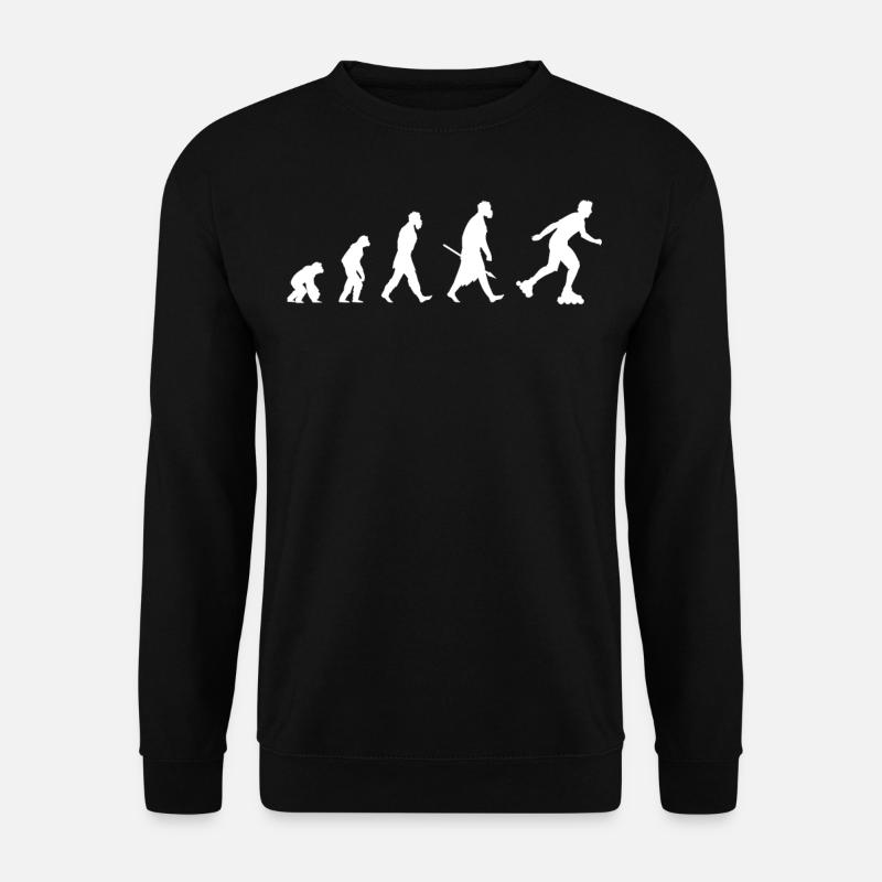 Evolution of roller blade - Unisex Pullover - Schwarz