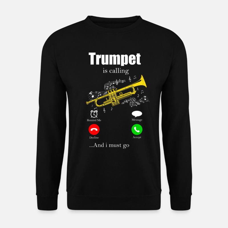 Trompete - Unisex Pullover - Schwarz