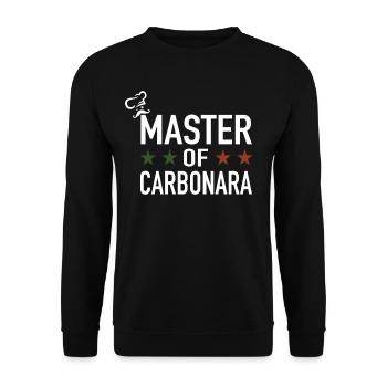 Master of Carbonara Spaghetti Carbonara Italy - Unisex Pullover - Schwarz - Vorne - Alina (178cm) & Michal (187cm)