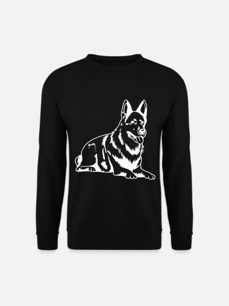 Schäferhund Silhouette Wachhund Diensthund - Unisex Pullover - Schwarz