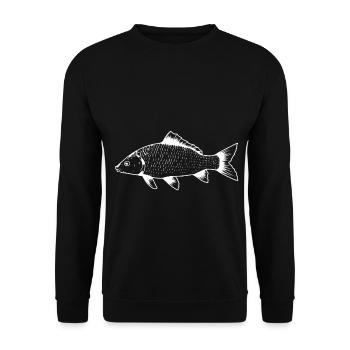 Fish Fishing Fishing Fishing Hobby Aquatic Animals - Unisex Sweatshirt - black - Front - Alina (178cm) & Michal (187cm)