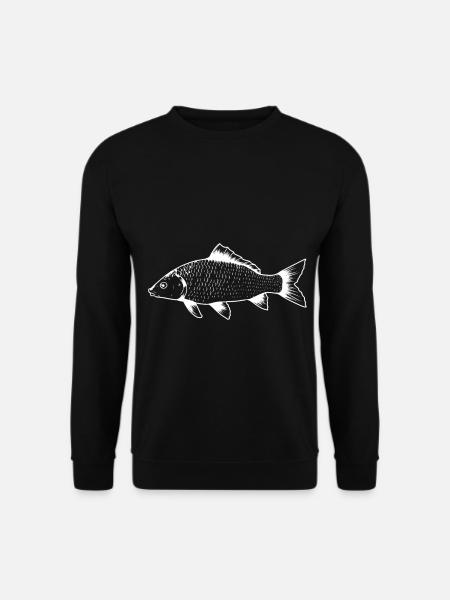 Fisch Angeln Fischen Angler Hobby Wassertiere - Unisex Pullover - Schwarz