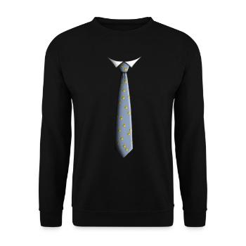 Tie with ducks - Unisex Sweatshirt - black - Front - Alina (178cm) & Michal (187cm)