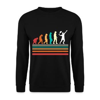 Tennis Vintage Sport Tennisspieler - Sweat-shirt Unisexe - noir - Devant - Alina (178cm) & Michal (187cm)