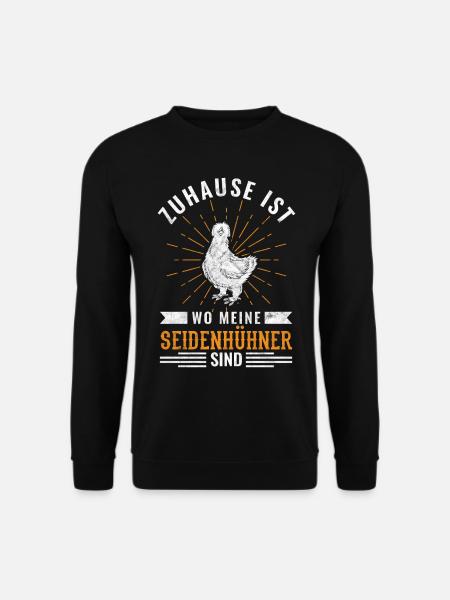 Seidenhuhn Huhn Seidenhühner Geschenk - Unisex Pullover - Schwarz