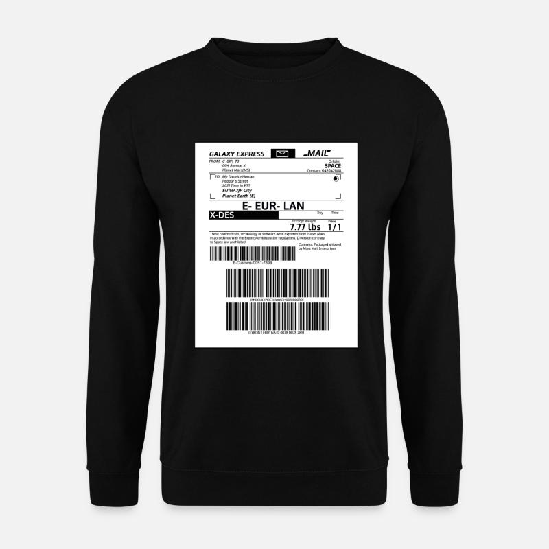 Galaxy Mail Streetwear Post vom Mars Weltraum 2021 - Unisex Pullover - Schwarz