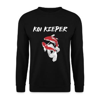 Koi Carp Koi Keeper Koi Fish - Unisex Sweatshirt - black - Front - Alina (178cm) & Michal (187cm)