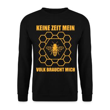 Hobbyimker Imker Bienen Flüsterer Imkern Honig - Unisex Pullover - Schwarz - Vorne - Alina (178cm) & Michal (187cm)