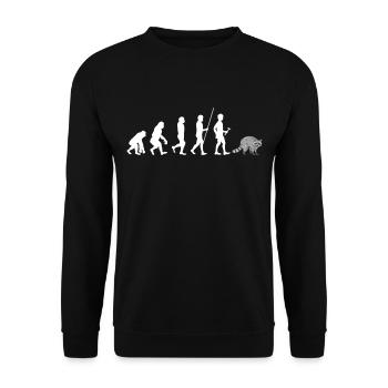 Waschbär Racoon Tier Geschenk Frettchen Marder - Unisex Pullover - Schwarz - Vorne - Alina (178cm) & Michal (187cm)