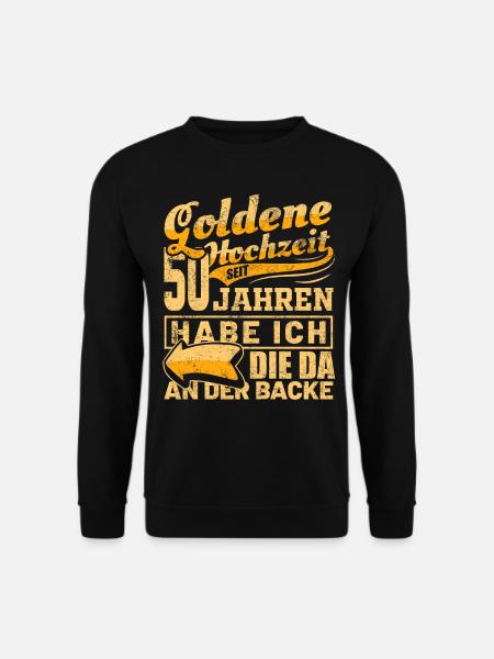 Goldene Hochzeit seit 50 Jahren Partnerlook - Unisex Pullover - Schwarz