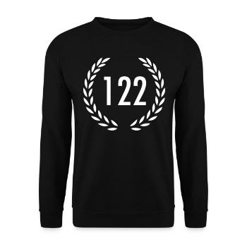 122 one hundred twenty two - Unisex Sweatshirt - black - Front - Alina (178cm) & Michal (187cm)