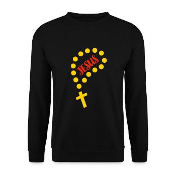 Jesus Jesus Jesus Christlich Christlich Christlich - Unisex Pullover - Schwarz - Vorne - Alina (178cm) & Michal (187cm)