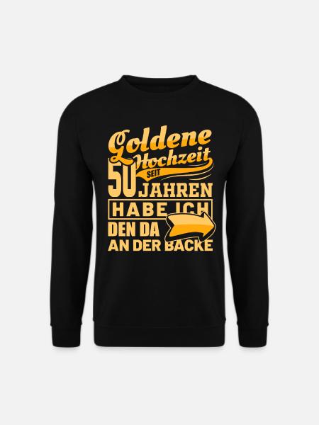 Goldene Hochzeit | Ehefrau Hochzeitstag Geschenk - Unisex Pullover - Schwarz