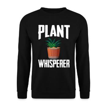 Plant whisperer - Unisex Sweatshirt - black - Front - Alina (178cm) & Michal (187cm)