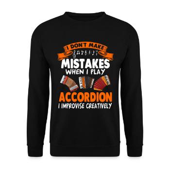 Accordéon Fisarmonika Musique De musique - Sweat-shirt Unisexe - noir - Devant - Alina (178cm) & Michal (187cm)