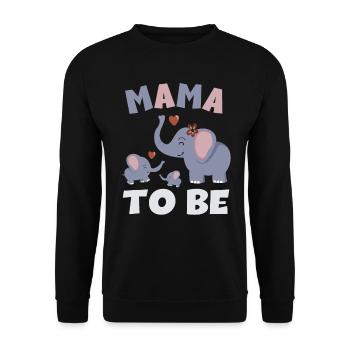 Maman To Be Elephant Bébé Elephant Jumeaux - Sweat-shirt Unisexe - noir - Devant - Alina (178cm) & Michal (187cm)