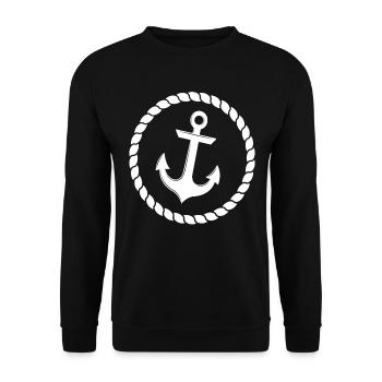 Bateau à moteur bateau ancre bateau bateau capitaine - Sweat-shirt Unisexe - noir - Devant - Alina (178cm) & Michal (187cm)