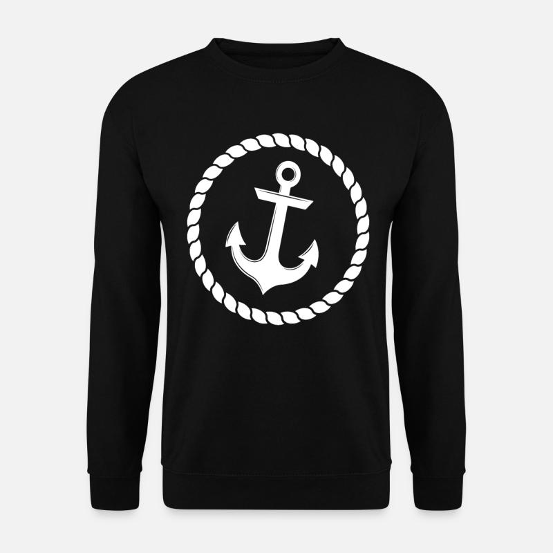 Motorboot Segelboot Anker Schiff Seemann Kapitän - Unisex Pullover - Schwarz