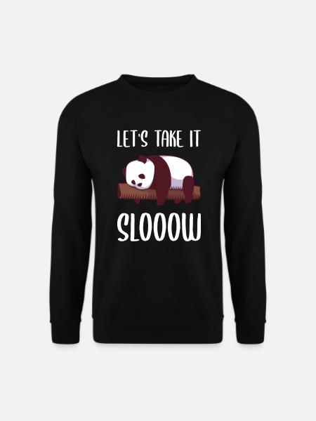 Lustiger Panda Spruch über Pandas als Geschenk! - Unisex Pullover - Schwarz