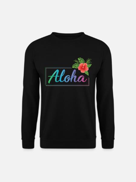 Hawaii Surfen Mahalo Aloha USA Insel Maui Geschenk - Unisex Pullover - Schwarz
