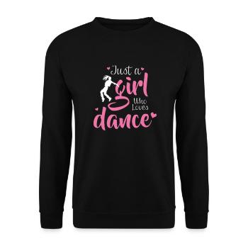 Girl Dance Dancer Ballerina Breaker RnB Gift - Unisex Sweatshirt - black - Front - Alina (178cm) & Michal (187cm)