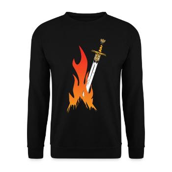 Feu Épée de feu Épée de Feu - Sweat-shirt Unisexe - noir - Devant - Alina (178cm) & Michal (187cm)