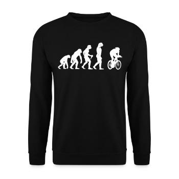 L’évolution du vélo de course cadeau pour les cyclistes de course - Sweat-shirt Unisexe - noir - Devant - Alina (178cm) & Michal (187cm)