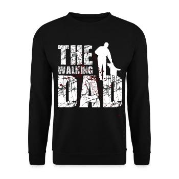 The walking dad - Sweat-shirt Unisexe - noir - Devant - Alina (178cm) & Michal (187cm)