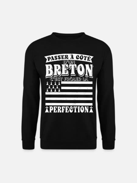 Breton Rigolo Cadeau pour Hommes de la Bretagne - Sweat-shirt Unisexe - noir
