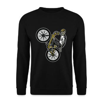 Bike Mtb Mountain Bike Biker Bike Downhill Bike - Unisex Sweatshirt - black - Front - Alina (178cm) & Michal (187cm)