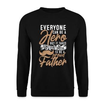 Fête des pères - Sweat-shirt Unisexe - noir - Devant - Alina (178cm) & Michal (187cm)