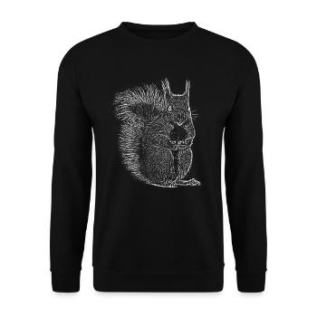 squirrel - Unisex Sweatshirt - black - Front - Alina (178cm) & Michal (187cm)