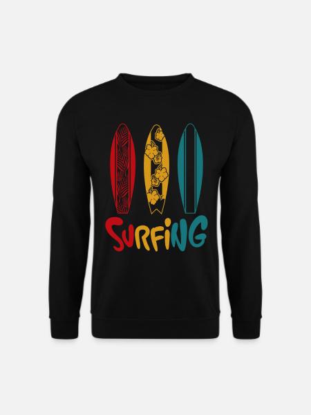 Surfing surfeur surf - Sweat-shirt Unisexe - noir
