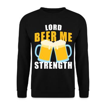 Lord Beer Me Strength Homebrew - Sweat-shirt Unisexe - noir - Devant - Alina (178cm) & Michal (187cm)
